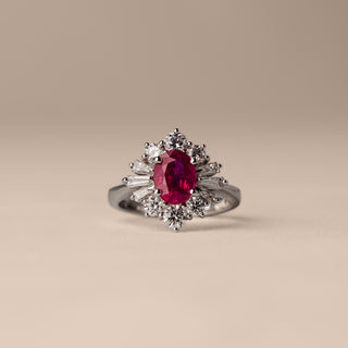 Anello Rubino Ovale e Diamanti Mirco Visconti