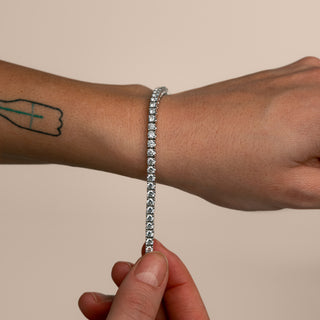 Bracciale Tennis Oro Bianco e Diamanti