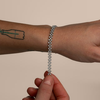 Bracciale Tennis Fantasia Oro Bianco e Diamanti Recarlo