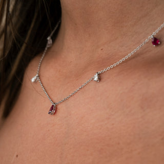 Collana Con Rubini e Diamanti Pendenti Mirco Visconti