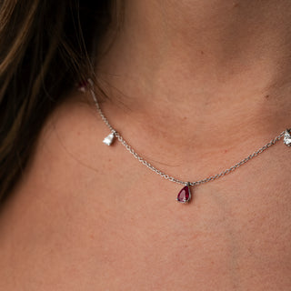 Collana Con Rubini e Diamanti Pendenti Mirco Visconti