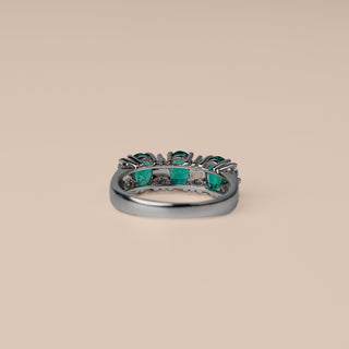 Anello Trilogy Smeraldi e Diamanti Mirco Visconti