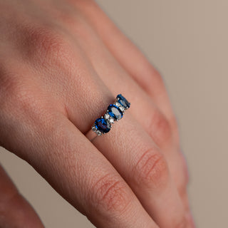 Anello Trilogy Zaffiri e Diamanti Fulgione 1959