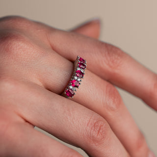 Anello Veretta Rubini e Diamanti Mirco VIsconti