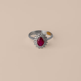 Anello Rubino e Diamanti Recarlo